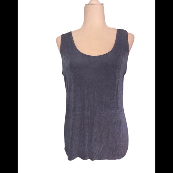 Chicos Travelers size 2 steel blue tank top size 12-14 - Picture 1 of 8